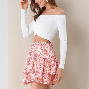 $ALE❗️floral high rise mini skirt